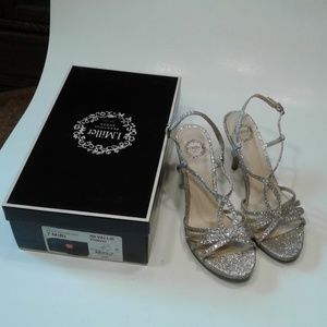 Sparkly Silver Heels with Box
